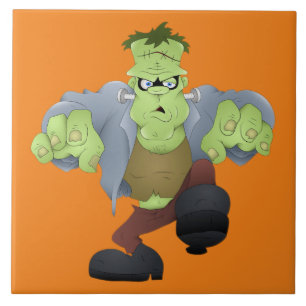 Scary Halloween Frankenstein Tile