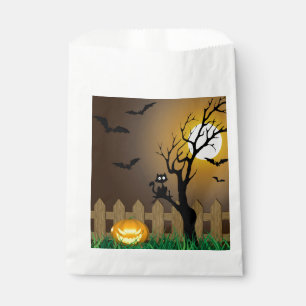 Scary Halloween Garden Scene Favour Bags
