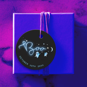 Scary Halloween Ghost Black Night Haunted Mansion Favour Tags