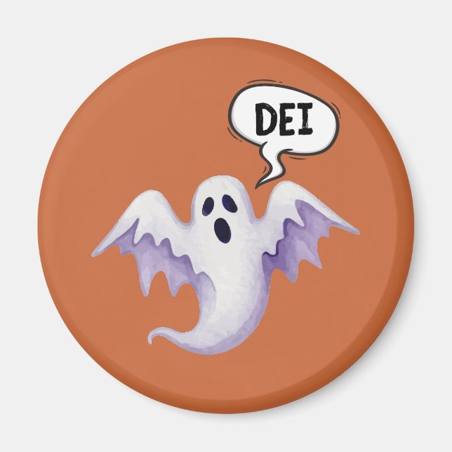 Scary Halloween ghost - DEI  Magnet (Front)