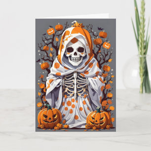 Scary Halloween Ghost Holiday Card