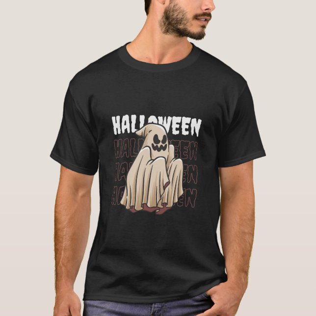 Scary Halloween ghost T-Shirt (Front)