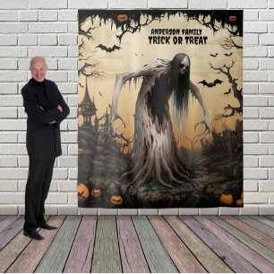 Scary Halloween Haunted Forest Tapestry
