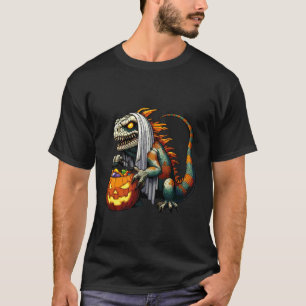 Scary Halloween Iguana Ghost Spooky Candy Bag 3 T-Shirt