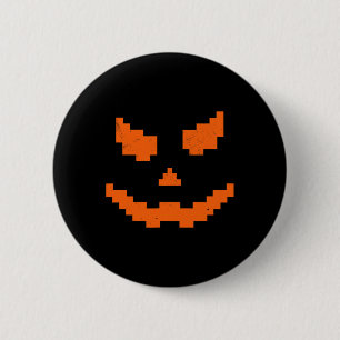 Scary Halloween Jack O Lantern Pumpkin Evil Smile 6 Cm Round Badge