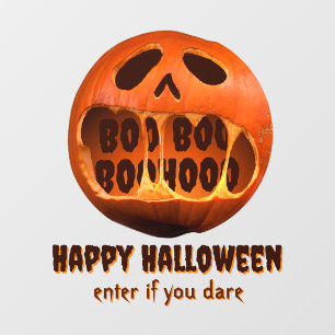 Scary Halloween jack o'lantern home decor  Window Cling