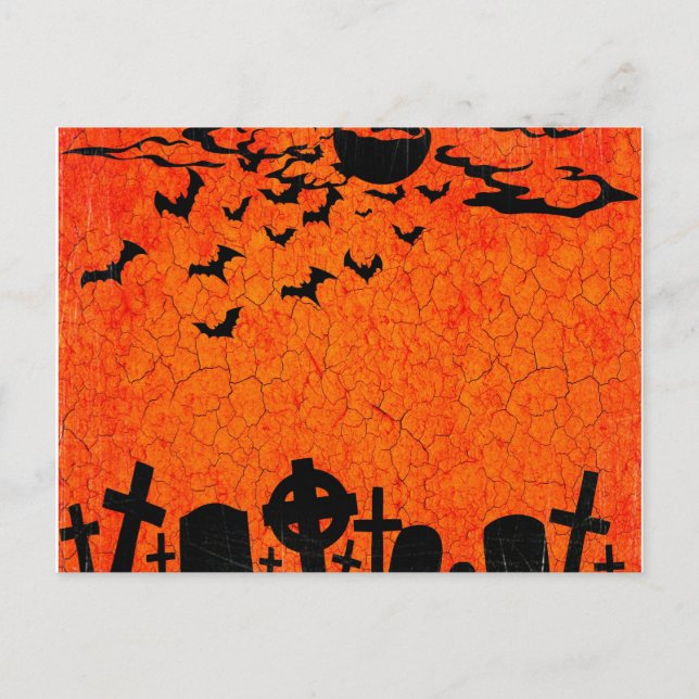 Scary Halloween Night Postcard (Front)
