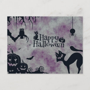Scary Halloween Night Postcard