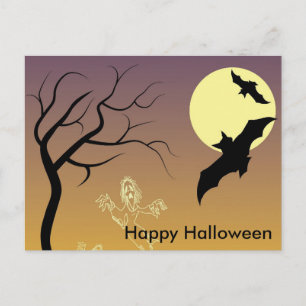 Scary Halloween Night Postcard
