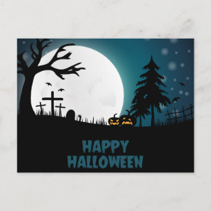 Scary Halloween Night Postcard
