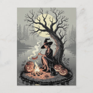 Scary Halloween Night Postcard