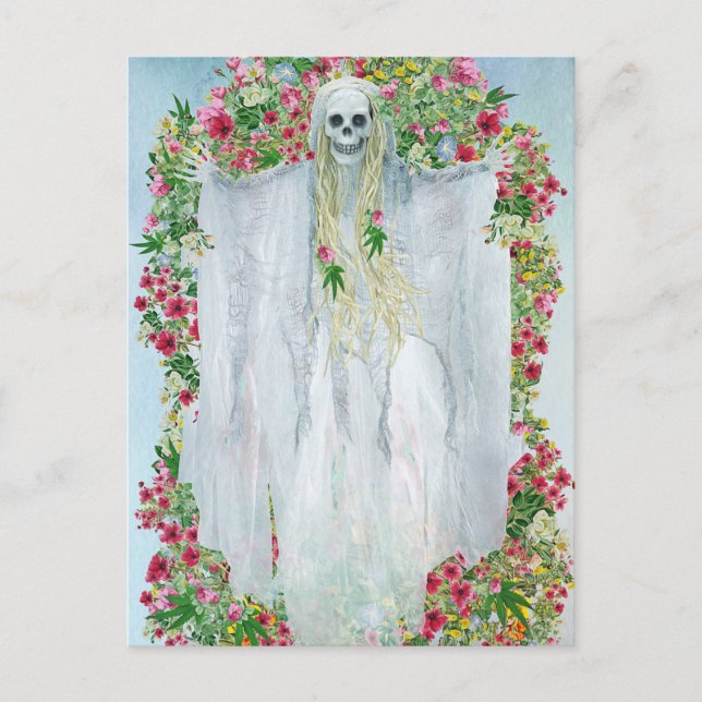 Scary Halloween Night Postcard (Front)