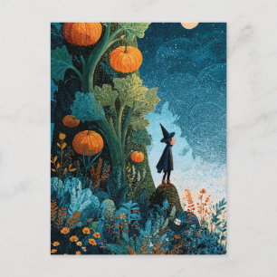 Scary Halloween Night Postcard