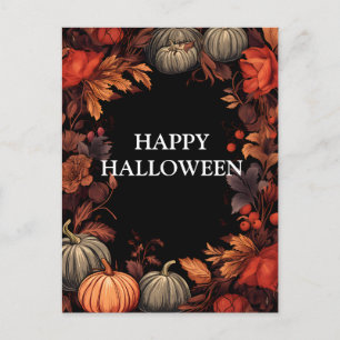 Scary Halloween Night with Trick or Treat Postcard