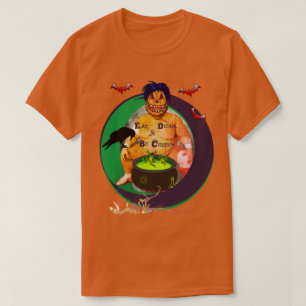 Scary Halloween Orange Pumpkin Uni-sex T-Shirt
