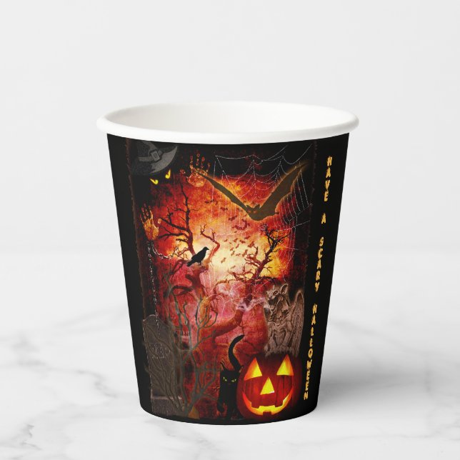 Scary Halloween Paper Cups (Front)