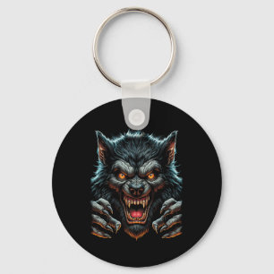 Scary Halloween Party Costume Angry Werewolf Wolfm Key Ring
