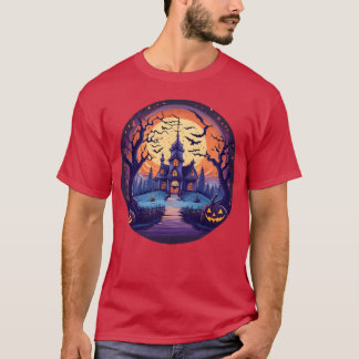 Scary Halloween Party Costume Halloween Villa vint T-Shirt