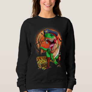 Scary Halloween Pirate Dinosaur Rex Jackolantern B Sweatshirt