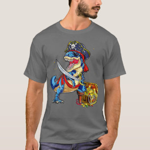 Scary Halloween Pirate Dinosaur T re Jackolantern T-Shirt