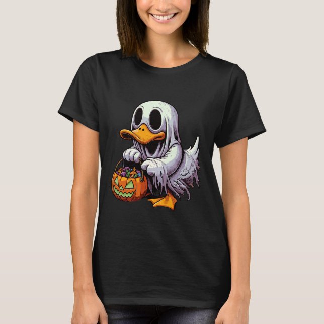 Scary Halloween Platypus Ghost Spooky Candy Bag 1 T-Shirt (Front)
