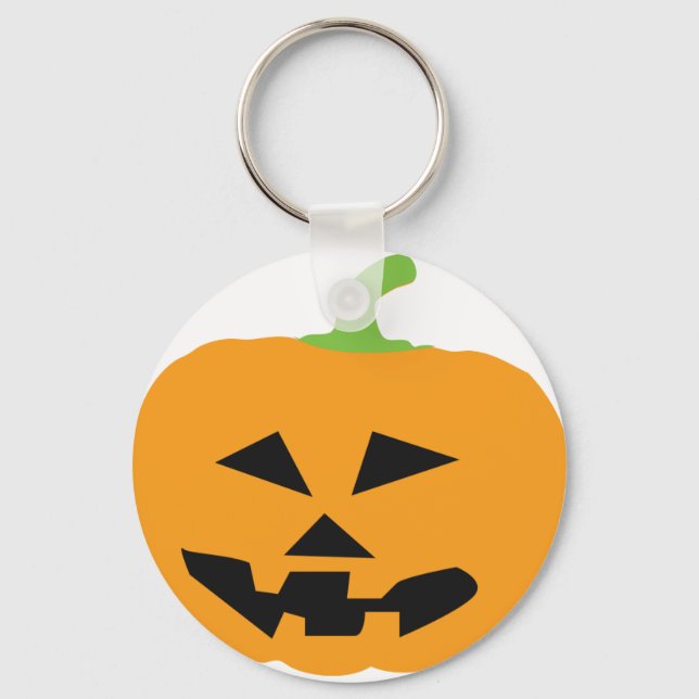scary halloween pumpkin key ring (Front)