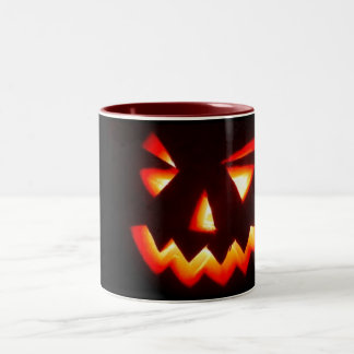 scary halloween pumpkin mug