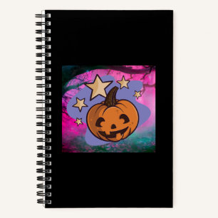 scary halloween pumpkin notebook