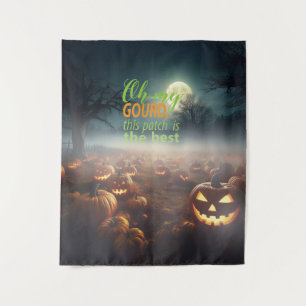 Scary Halloween Pumpkin Patch Tapestry