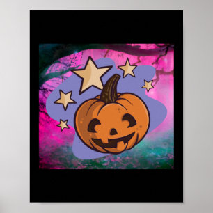 scary halloween pumpkin poster