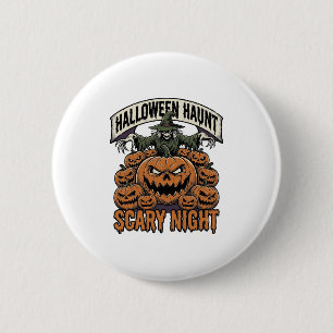 Scary Halloween Pumpkins Vintage Engraving Shirt A 6 Cm Round Badge