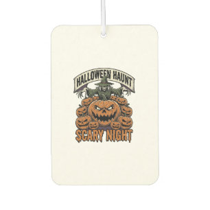 Scary Halloween Pumpkins Vintage Engraving Shirt A Car Air Freshener