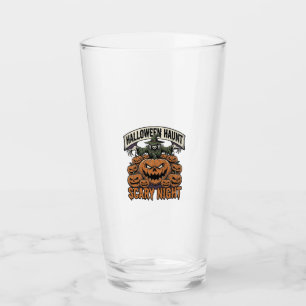 Scary Halloween Pumpkins Vintage Engraving Shirt A Glass