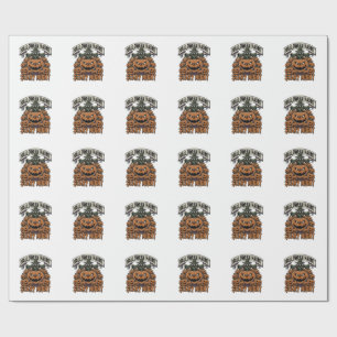 Scary Halloween Pumpkins Vintage Engraving Shirt A Wrapping Paper