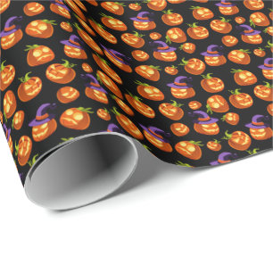 Scary Halloween Pumpkins Wrapping Paper