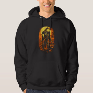 Scary Halloween Scarecrow by Haunted Horror Hallow Hoodie