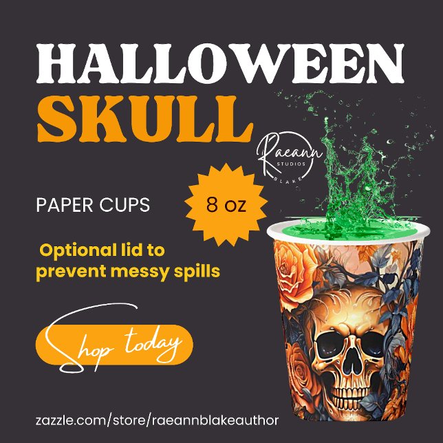 Scary Halloween Skull Paper Cups (Creator Uploaded)