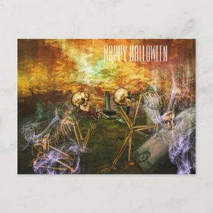 Scary Halloween Skull Postcard