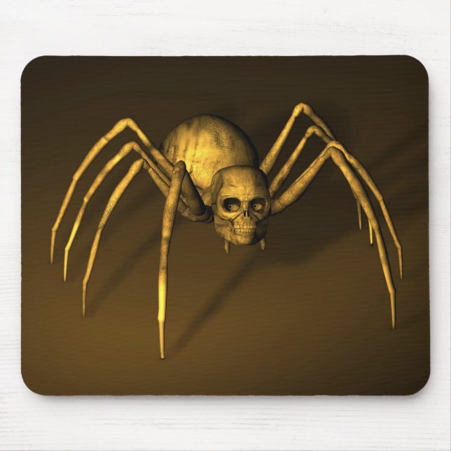 Scary Halloween Skull Spider Mouse Mat (Front)