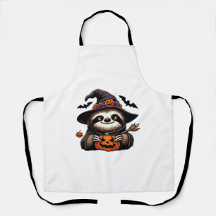 Scary Halloween Sloth Witch Hat Costume Spooky Sea Apron