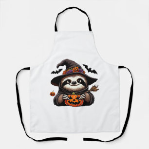Scary Halloween Sloth Witch Hat Costume Spooky Sea Apron