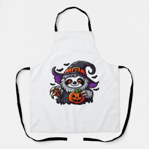 Scary Halloween Sloth Witch Hat Costume Spooky Sea Apron