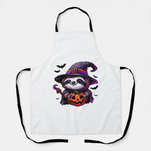 Scary Halloween Sloth Witch Hat Costume Spooky Sea Apron