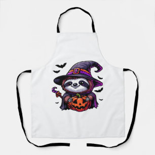 Scary Halloween Sloth Witch Hat Costume Spooky Sea Apron