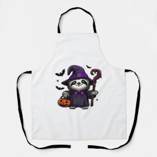 Scary Halloween Sloth Witch Hat Costume Spooky Sea Apron