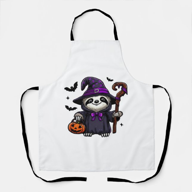 Scary Halloween Sloth Witch Hat Costume Spooky Sea Apron (Front)