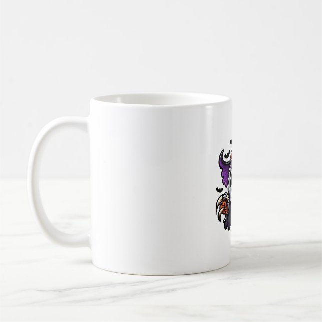 Scary Halloween Sloth Witch Hat Costume Spooky Sea Coffee Mug (Left)