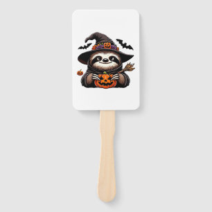 Scary Halloween Sloth Witch Hat Costume Spooky Sea Hand Fan