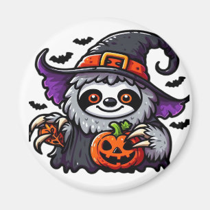 Scary Halloween Sloth Witch Hat Costume Spooky Sea Magnet