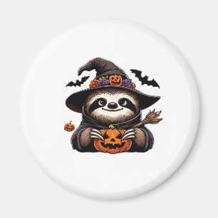 Scary Halloween Sloth Witch Hat Costume Spooky Sea Magnet